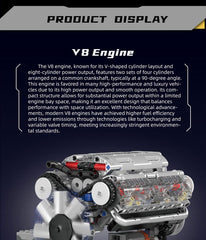 Mould King 10088 Motorised V8 Engine Building Set | 535 Pcs