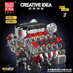 Mould King 10130 F488 Motorised V8 Engine Building Set | 2,718 Pcs
