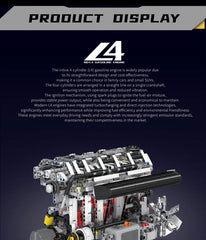 Mould King 10087 Motorised L4 Gasoline Engine Building Set | 1,787 Pcs