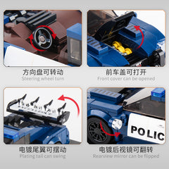 Mould King 27002 The Barricade Police Mini Sports Car Building Set | 356 PCS