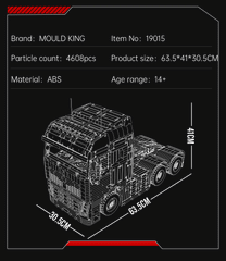 Mould King 19015 FH16 Remote Controlled Pneumatic Tractor Truck Building Set | 4,608 Pcs