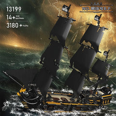 Mould King 13199 Black Pirates Ship Model Building Set | 3,180 PCS