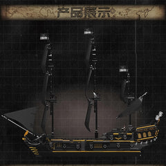 Mould King 13199 Black Pirates Ship Model Building Set | 3,180 PCS