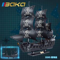 BK33305 Black Pirate Ship