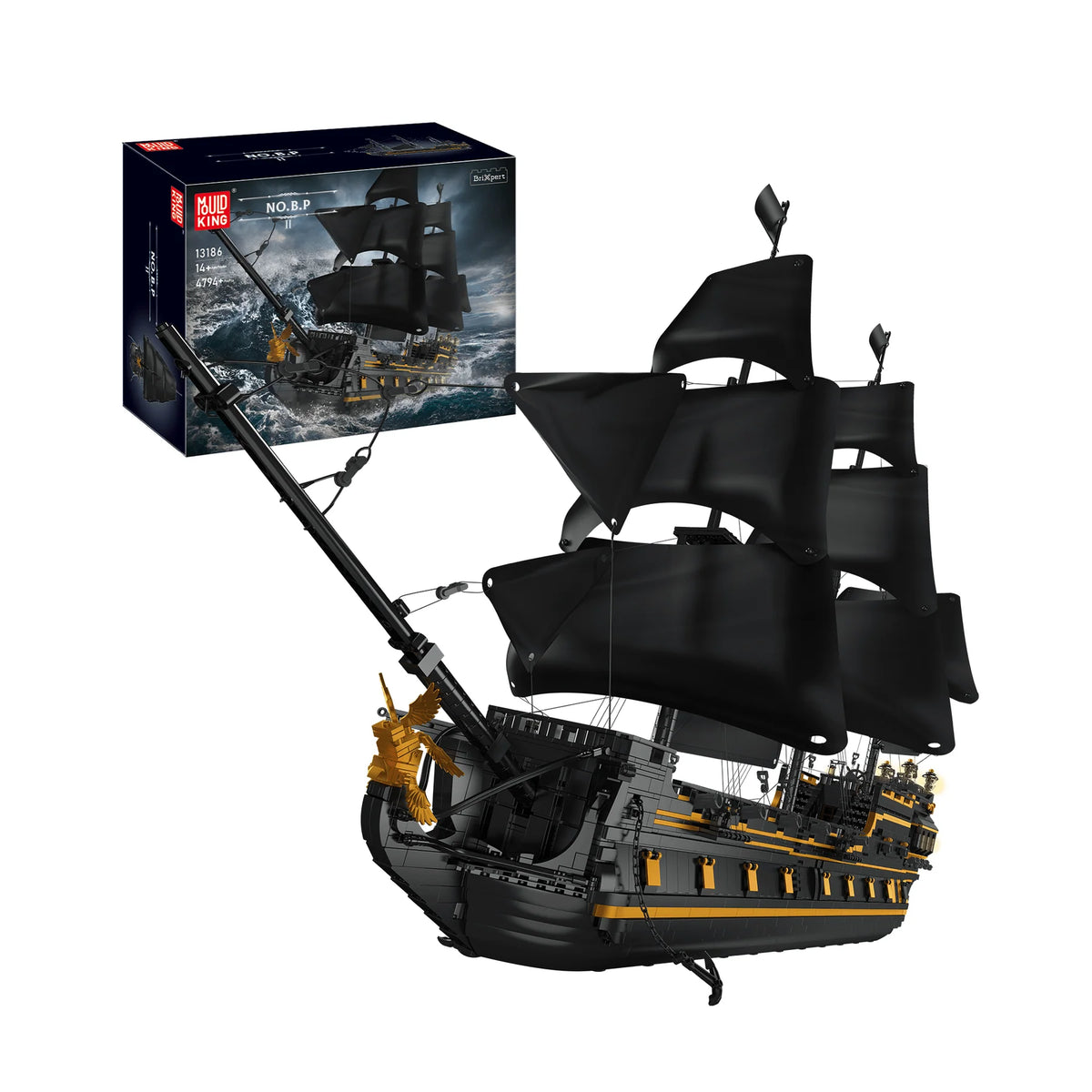 MOULD KING 13186 Black Pirate Ship Building Model Set | 4,794 PCS
