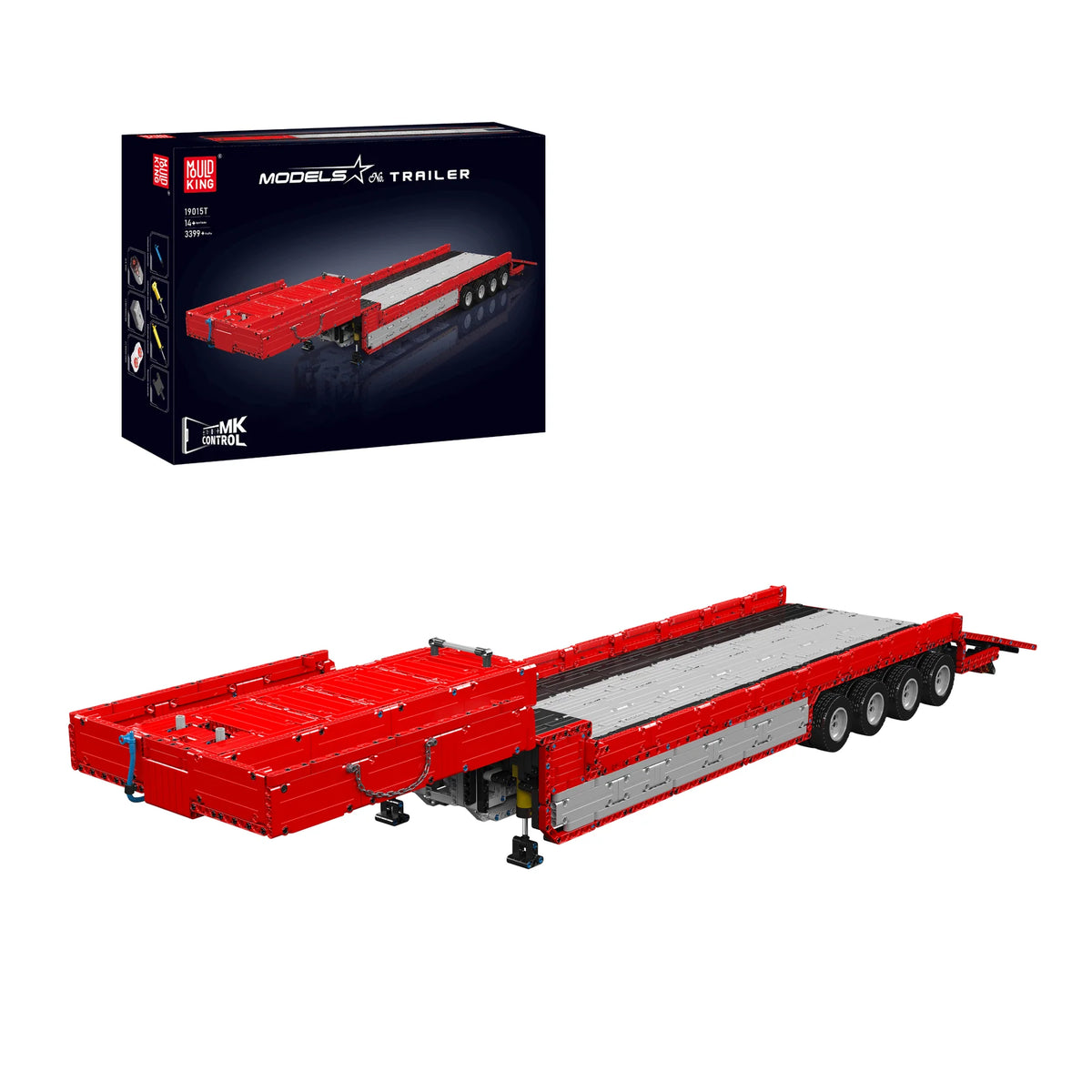 MOULD KING 19015T FH16 Pneumatic Tractor Trailer Building Set | 3,399 Pcs