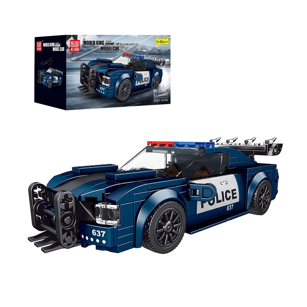 Mould King 27002 The Barricade Police Mini Sports Car Building Set | 356 PCS