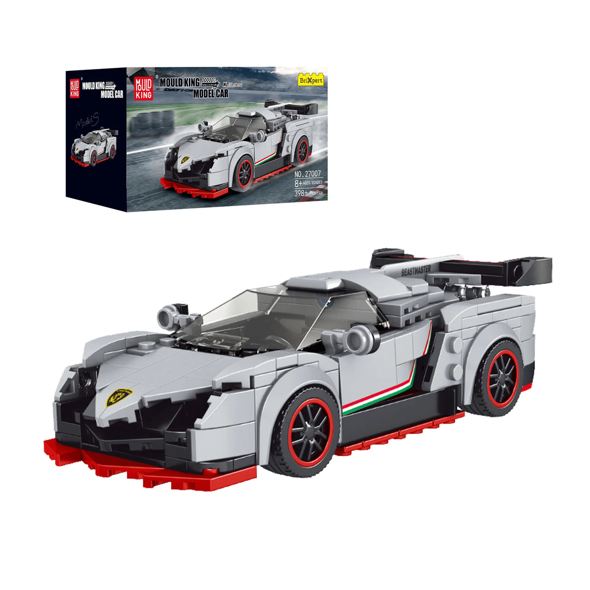 Mould King 27007 The Veneno Mini Sports Car Building Set | 398 PCS