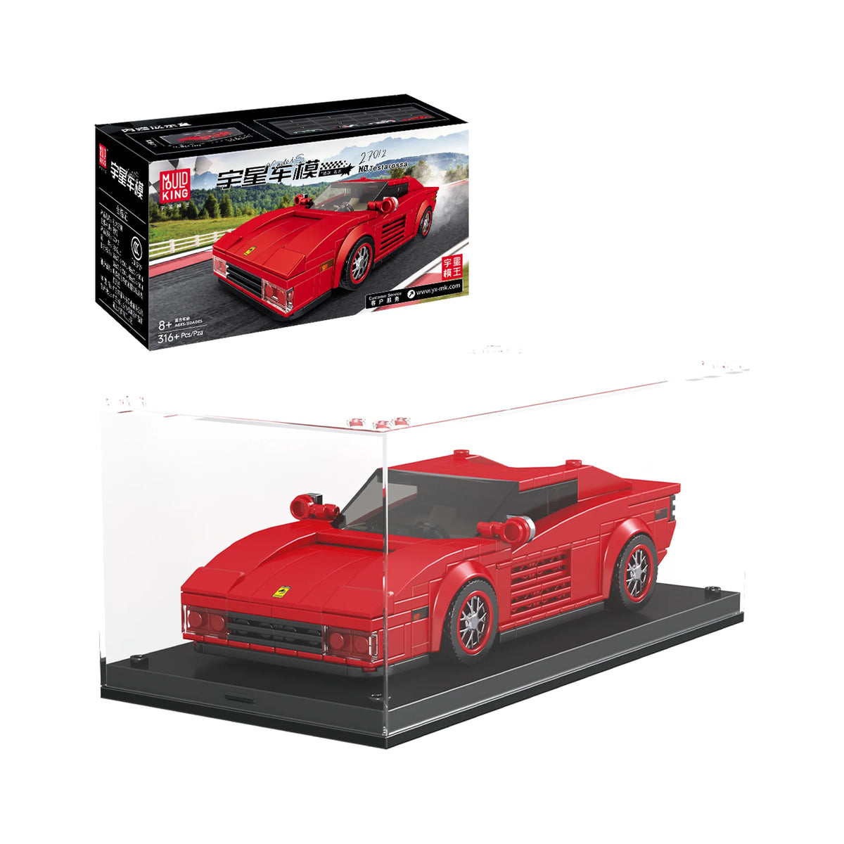 Mould King 27012 Testarossa Supercar Building Kit | 350 Pcs